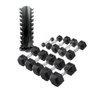 Body-Solid Hexagonales Hantelset von 1 bis 10 kg mit Rack - HEXDU-SETREK